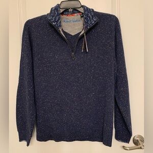 Robert Graham Blue Quarter Zip Men's Sweater